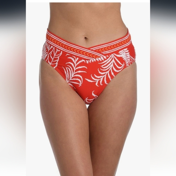 La Blanca NWOT Cross Over High Waist Bikini Swimsuit Bottom. Size 16 - Picture 12 of 13